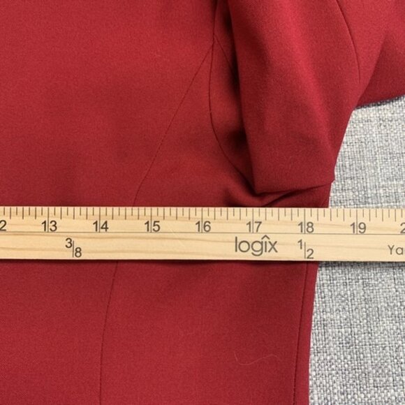 Vintage Conrad C Collection Two Piece Burgundy Skirt Suit 12 Made in Canada - Picture 10 of 16